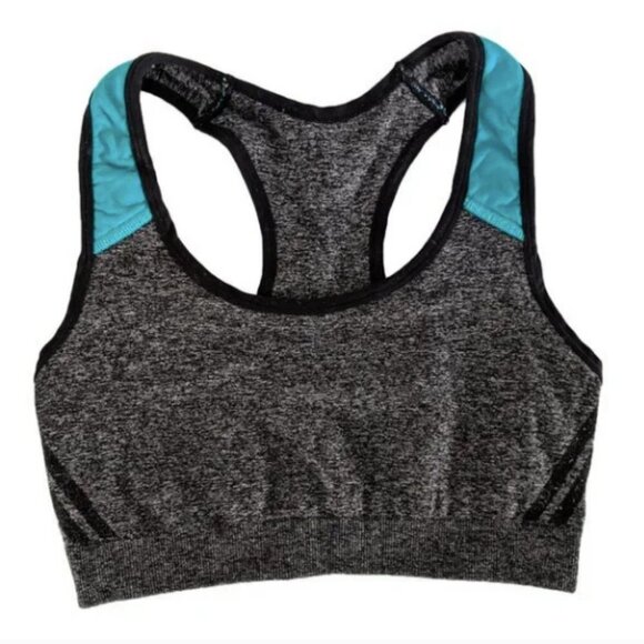 Sports Bras Lot of 3 | Puma Champion - Black Purple Grey Athletic Gym Workout - Picture 6 of 7